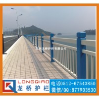 菏泽桥梁景观护栏 市政桥梁栏杆 不锈钢碳钢复合管栅栏 龙桥